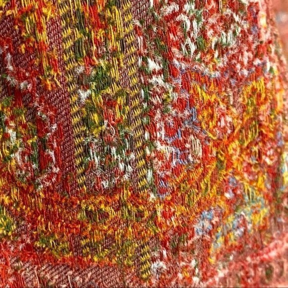 1800’s Wool Paisley Shawl -extra large! 146” x 64” - Picture 9 of 16